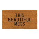This Beautiful Mess Coir Door Mat | Welcome Outdoor Indoor Rug | 30" x 16"