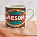 This is What Awesome Looks Like Ceramic Mug | Vintage Style | Design on Both Sides | In a Gift Box
