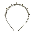 Three Strand Jeweled Headband Tiara | Party or Bridal Hair Accessory [Available in Gold or Silver]