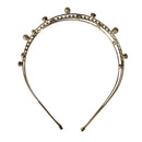 Three Strand Jeweled Headband Tiara | Party or Bridal Hair Accessory [Available in Gold or Silver]