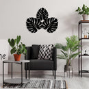 Three Leaves Metal Wall Art – Nature Botanical Minimalist Home Decor