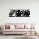 Three Piece Leaf Set Metal Wall Art – Nature Botanical Home Decor