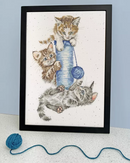 Three's a Crowd Kittens Counted Cross Stitch Kit by Bothy Threads XHD154