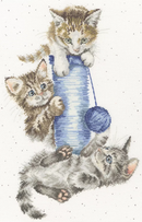 Three's a Crowd Kittens Counted Cross Stitch Kit by Bothy Threads XHD154