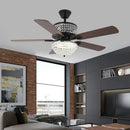 Tiffany Laure Crystal Ceiling Fan Light