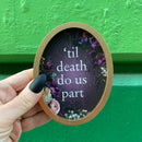 'Til Death Do Us Part Skull Hanging Decor Set | 3 Piece Oval Framed Gothic Romance Ornaments