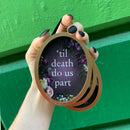 'Til Death Do Us Part Skull Hanging Decor Set | 3 Piece Oval Framed Gothic Romance Ornaments