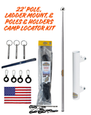 RV Flagpole Kit – Telescoping Pole + Ladder Mount + Camp Locator Kit | Poles and Holders