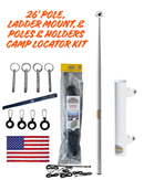 RV Flagpole Kit – Telescoping Pole + Ladder Mount + Camp Locator Kit | Poles and Holders