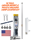 RV Flagpole Kit – Telescoping Pole + Ladder Mount + Camp Locator Kit | Poles and Holders