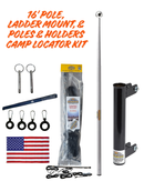 RV Flagpole Kit – Telescoping Pole + Ladder Mount + Camp Locator Kit | Poles and Holders