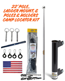 RV Flagpole Kit – Telescoping Pole + Ladder Mount + Camp Locator Kit | Poles and Holders