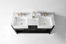 Hayley Bathroom Vanity with Sink and Carrara White Marble Top Cabinet Set Villohome