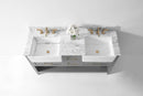 Hayley Bathroom Vanity with Sink and Carrara White Marble Top Cabinet Set Villohome