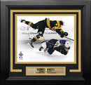 Torey Krug Boston Bruins 2019 Stanley Cup Finals Game 1 Hit 8" x 10" Framed Hockey Photo