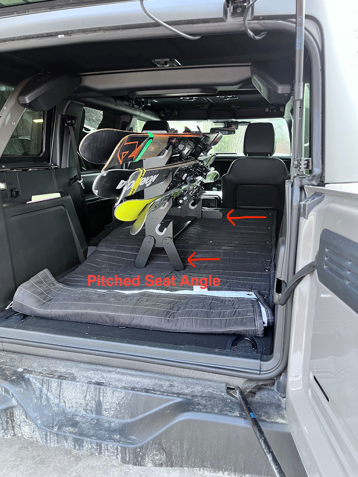 The TRAPSKI Tower with Security Strap | Internal Ski Mobile Rack | SUV