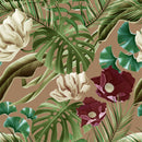 Monstera on Brown Wallpaper