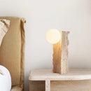 Travertine Conduit Table Lamp