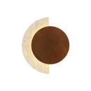 Travertine Crescent Halo Wall Sconce