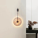 Travertine Disc Wall Lamp