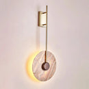 Travertine Disc Wall Lamp