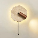 Travertine Thalos Irregular Round Wall Light