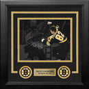 Trent Frederic Fight Boston Bruins Autographed 8" x 10" Framed Blackout Hockey Photo
