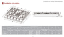 36" Stainless Steel Tri-Ring Gas Cooktop Series | GLS36502