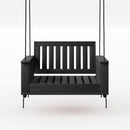 Amish Casual Rockford Daybed Swing Package with Included Cushions, Lounge, Tricorn Black Paint