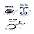 Lid Holder & Modular Trivet | Classic Black