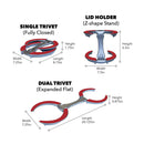Lid Holder & Modular Trivet | Flame Red