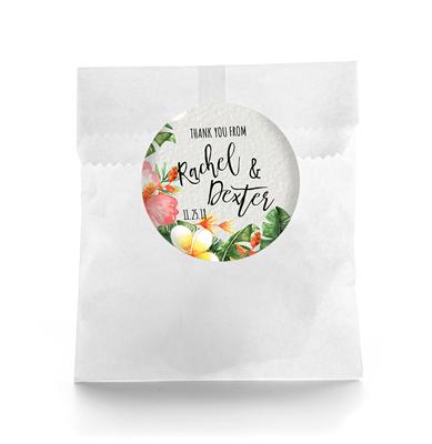 Tropical Mix Wedding Favor Labels