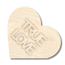 NEW Unfinished Wood Layered Conversation Heart Shelf Sitter | 6" Wide| 1/2" and 1/4" Wood | Wood Craft DIY