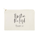 Trust in the Lord, Proverbs 3:5 Cotton Canvas Cosmetic Bag