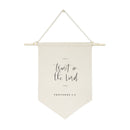 Trust in the Lord, Proverbs 3:5 Cotton Canvas Scripture, Hanging Wall Banner
