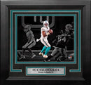 Tua Tagovailoa in Action Miami Dolphins 8" x 10" Framed Blackout Football Photo