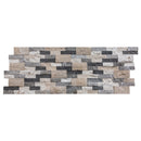 Tundra Gray Mix Ledger 3D Panel 6"x24" Split-face Marble Wall Tile - Full Truckload multiple panels top view