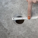 Tundra Gray Marble Rectangular Wall-mount Bathroom Sink (W)12" (W)18" (H)7" drain hole measure view