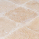 Tuscany beige travertine floor wall tile 24x24 angle close-up view