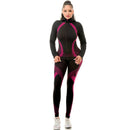 Two Piece Active Zip Up Hooded Jacket + Leggings Set in Fuchsia - One Size S/M