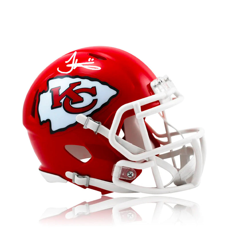 autograph football helmets Tyreek Hill Kansas City Chiefs Autographed Football Speed Mini-Helmet