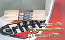 12 Pairs of Select Elite Maple Wood Drum Sticks by GRIFFIN Attack Zzzap - Size 5A Premium Balanced, Level and Straight - Drummers Percussion Classic Pure Grit Uncoated, Raw Wood Drumming Sticks
