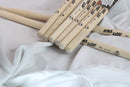 GRIFFIN Attack Zzzap Drum Sticks - 4 Pairs of Select Elite Maple Wood Size 5A - Premium Balanced, Level and Straight - Drummers Percussion Classic Pure Grit Uncoated, Raw Wood Drumming Sticks