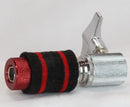 GRIFFIN Hi-Hat Clutch Mount Deluxe Version | Alloy Metal Speed Threads | Universal Holder to Fit Most Hi-Hat Cymbals,  Rods & Hihat Stands | Red locking Nut