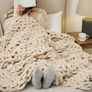 DecorBites™ Cozy Chenille Chunky Knit Blanket - Soft Decorative Throw for Bed, Sofa, Living Room - Summer Quilt or Rug Alternative