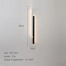 DecorBites™ LED Black Wall Lamp for Modern Living Room, Bedroom, Bar & Corridor