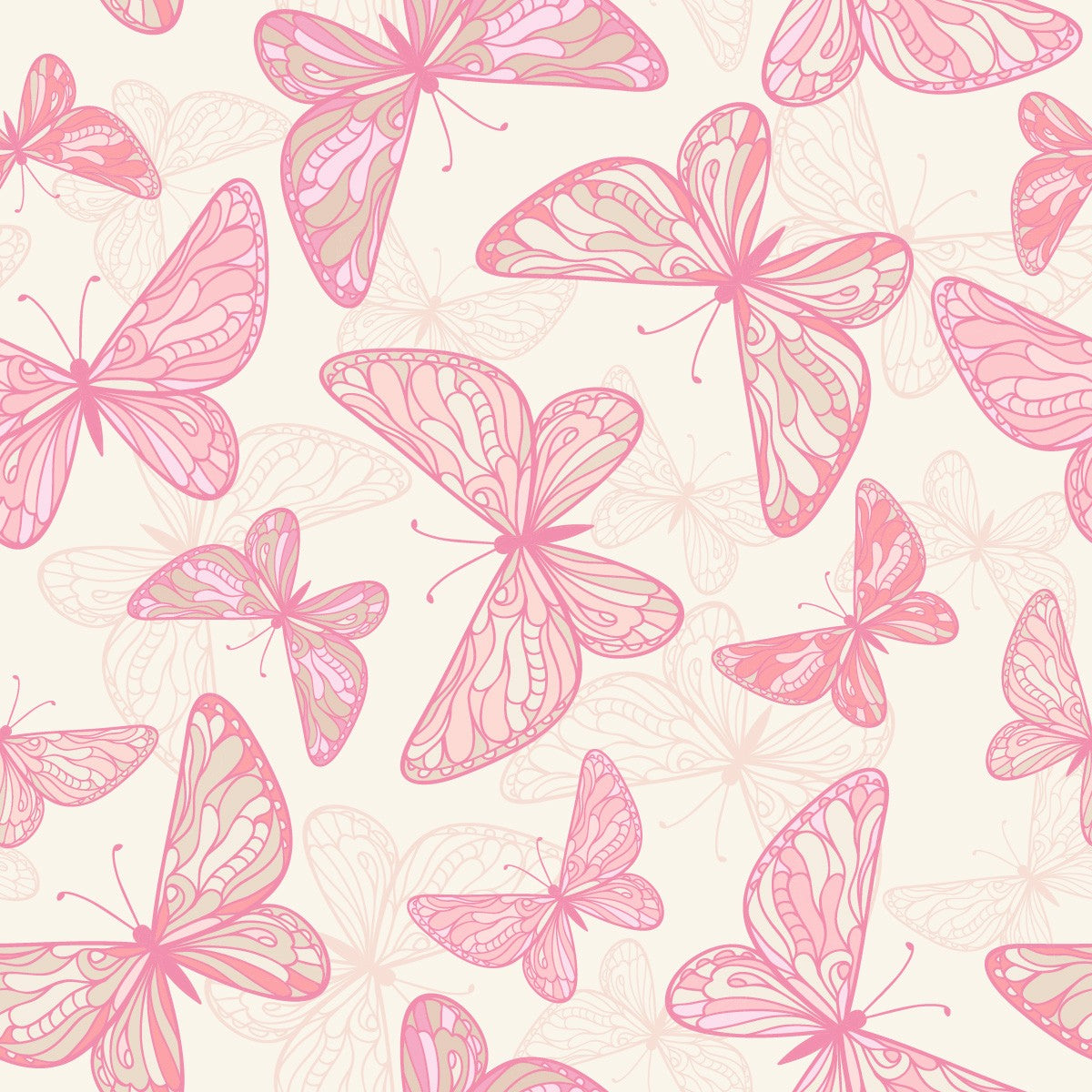 Pink Butterflies Wallpaper, image size:1200x1200