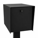 QUICK SHIP UpTown Box-2.0 in TEXTURED MATT JET BLACK on BLACK - Modern Mailbox