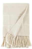 Designer Fringed Striped Throw