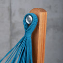 Udine Organic Blue Zebra - Organic Cotton Hammock Chair with FSC® certified Eucalyptus Stand